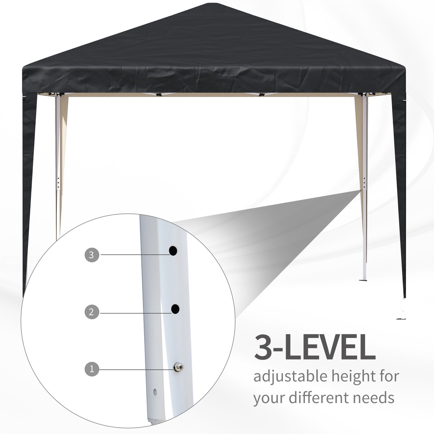 Tente de jardin pop up 3 x 3 m avec sac de transport