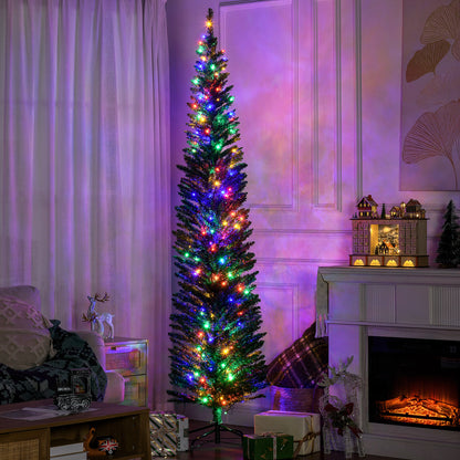 Sapin artificiel mince 6 pi avec lumières LED