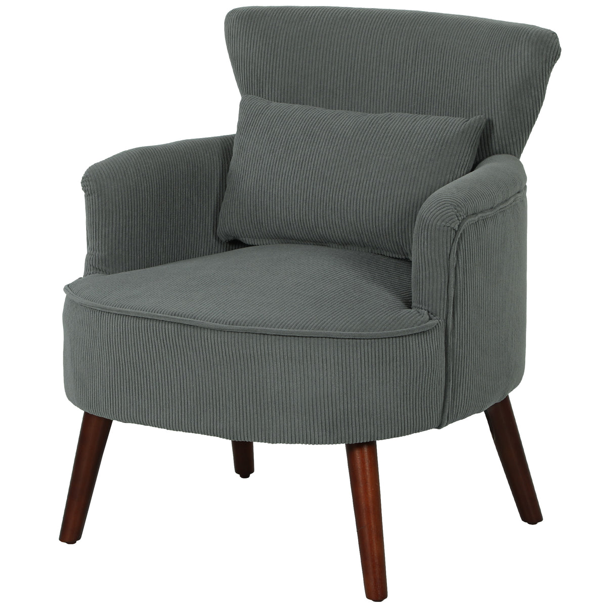 Fauteuil d'appoint moderne en velours côtelé