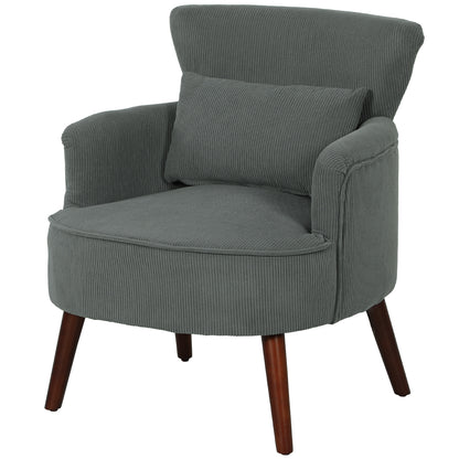 Fauteuil d'appoint moderne en velours côtelé