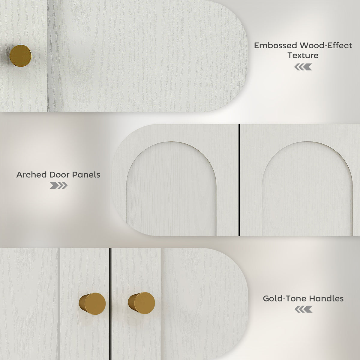 Armoire de toilette murale moderne à deux portes arquées