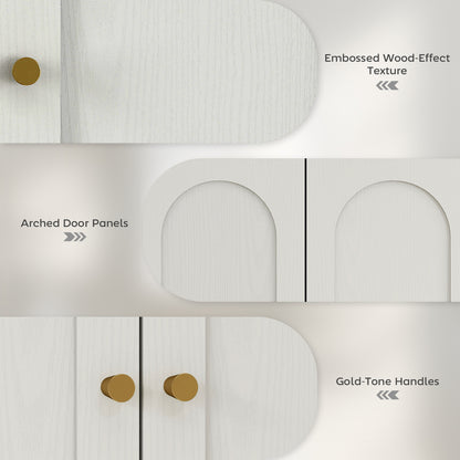 Armoire de toilette murale moderne à deux portes arquées