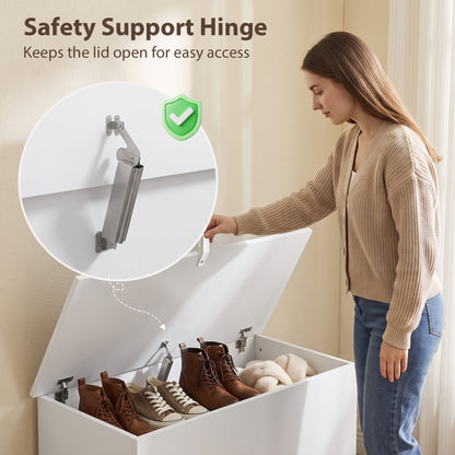 Coffre de rangement relevable en bois composite de 80 cm
