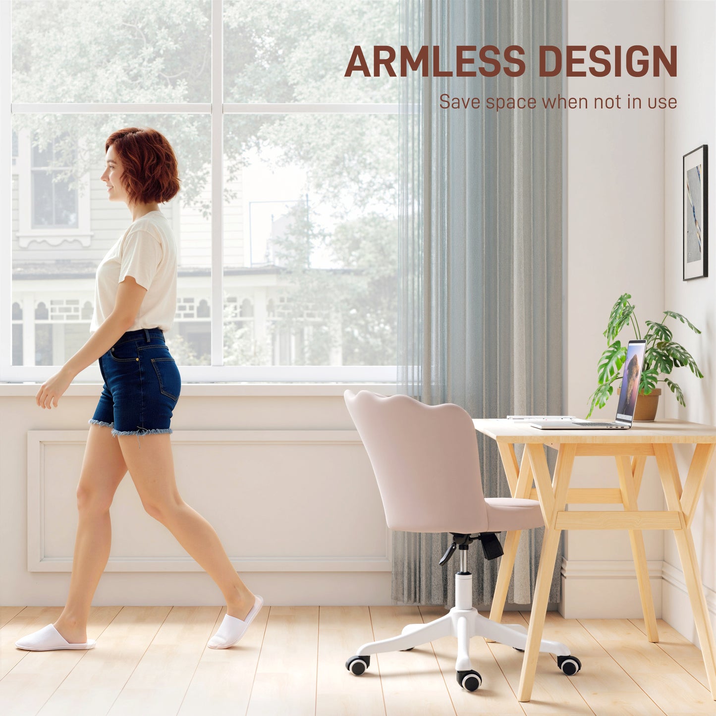 Chaise de bureau sans accoudoirs pivotante hauteur ajustable