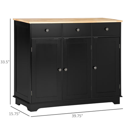 Buffet moderne avec rangement tiroirs et tablettes ajustables
