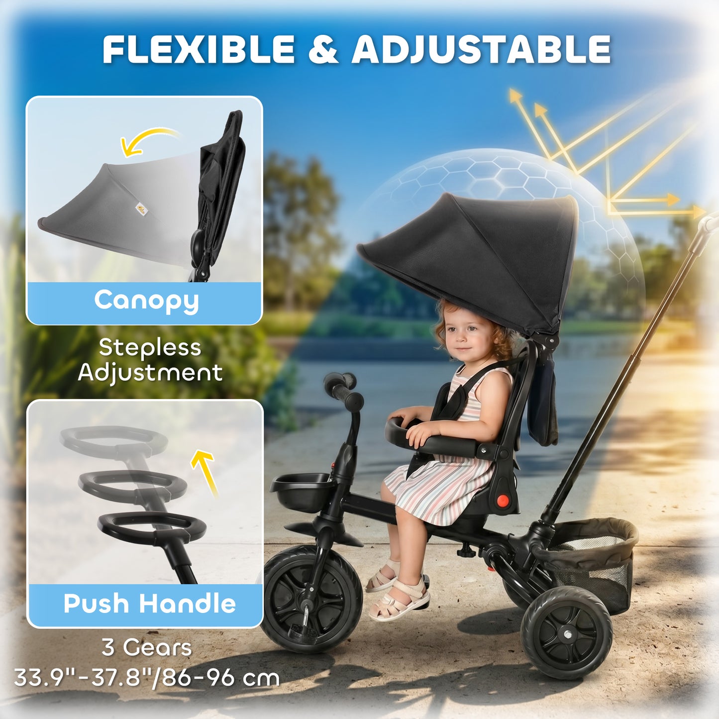 Tricycle évolutif 5-en-1 pour tout-petits