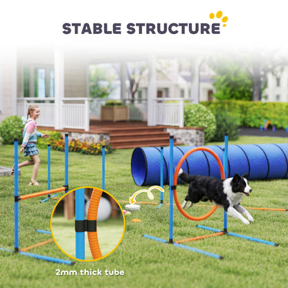 Ensemble d'agilité canine 8-en-1 ajustable