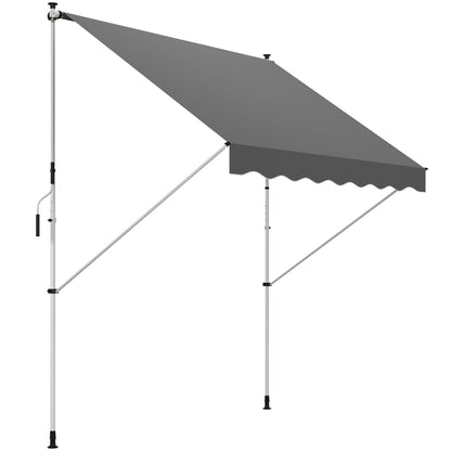 Store rétractable manuel patio sol plafond 305x152cm ajustable