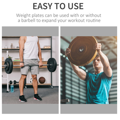 Ensemble de disques de musculation poignées — Lot de 6