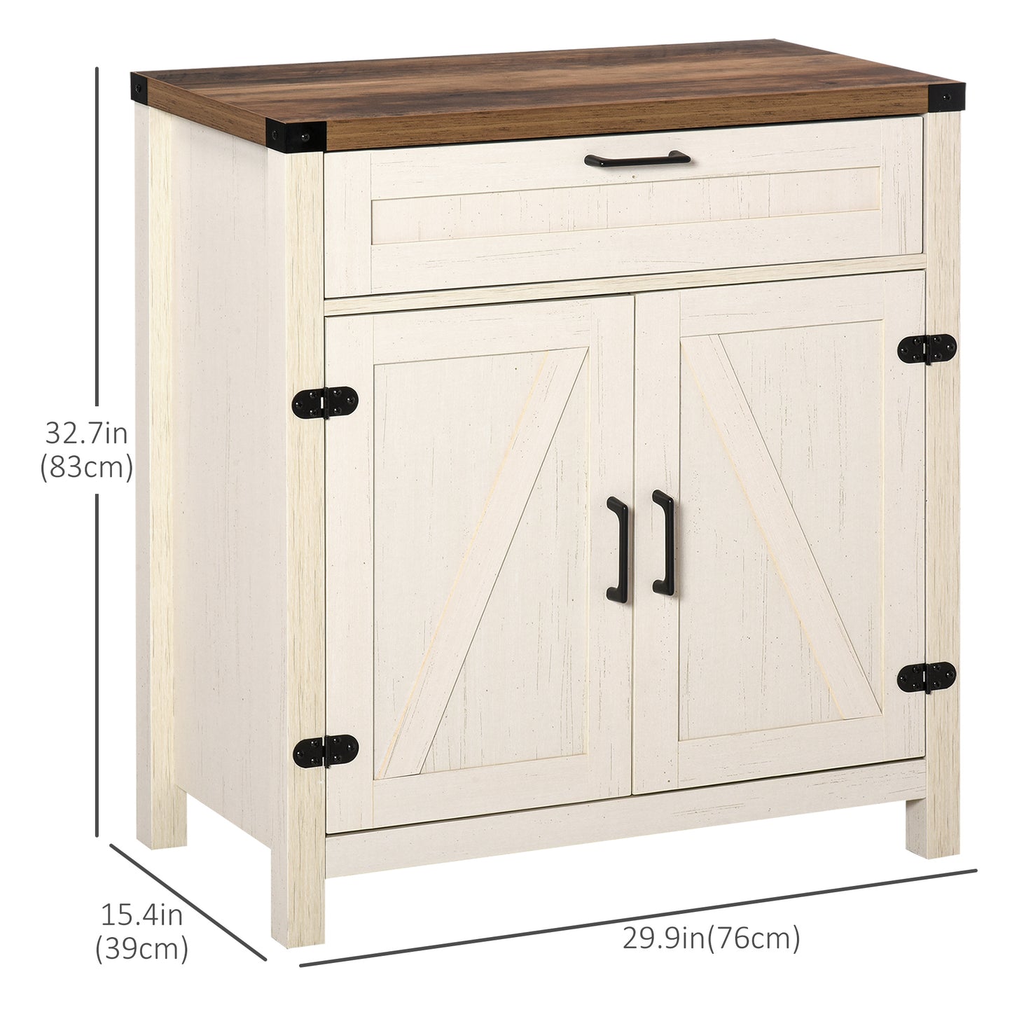 Armoire cuisine portes grange rustiques 2 portes