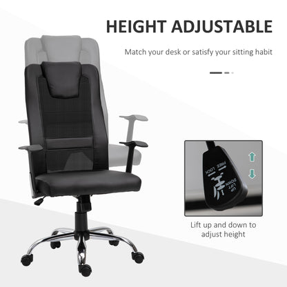 Chaise de bureau ergonomique dossier haut en maille