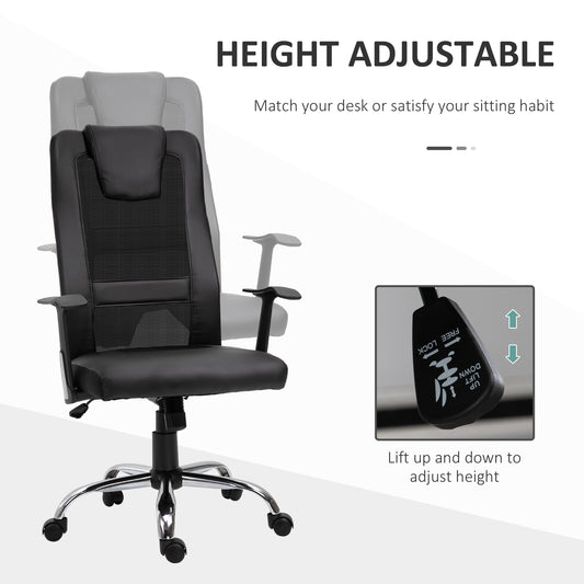 Chaise de bureau ergonomique dossier haut en maille