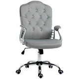 Chaise de bureau velours capitonnée réglable pivotante