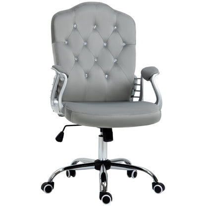 Chaise de bureau velours capitonnée réglable pivotante