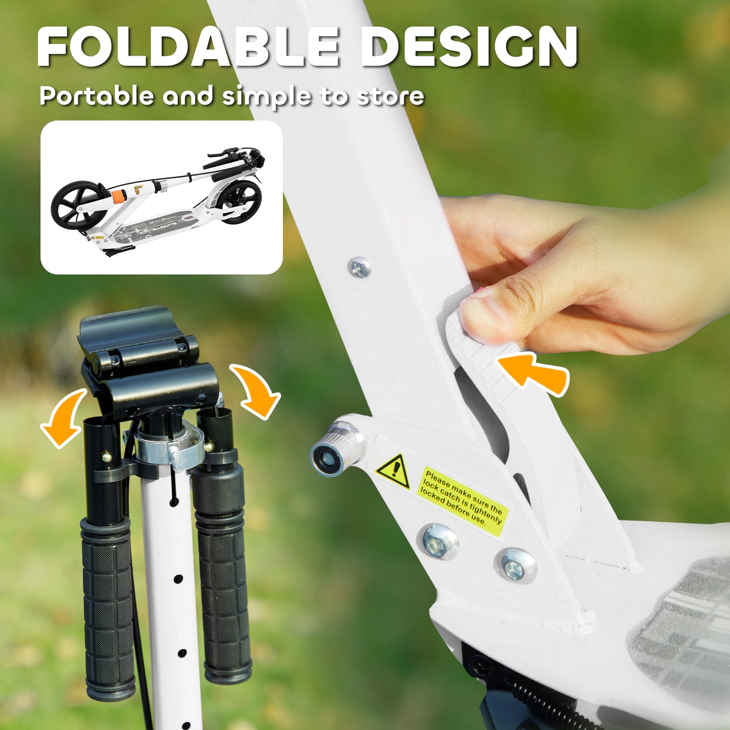 Trottinette pliable enfants 4 hauteurs réglables double frein