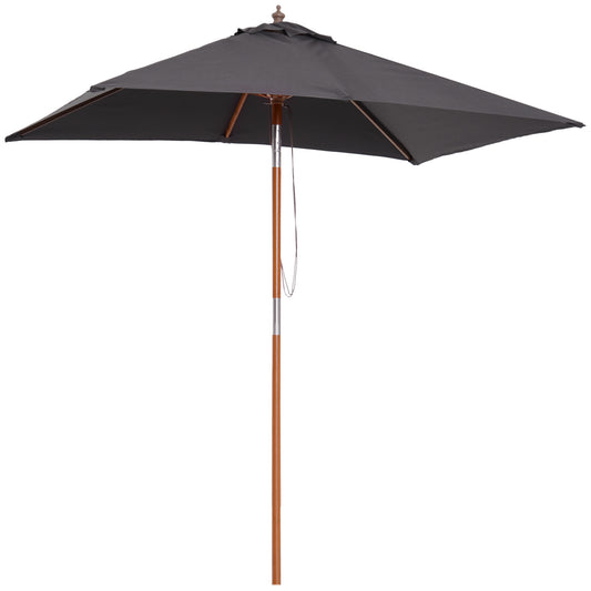 Parasol rectangulaire de patio inclinable 200 x 150 cm