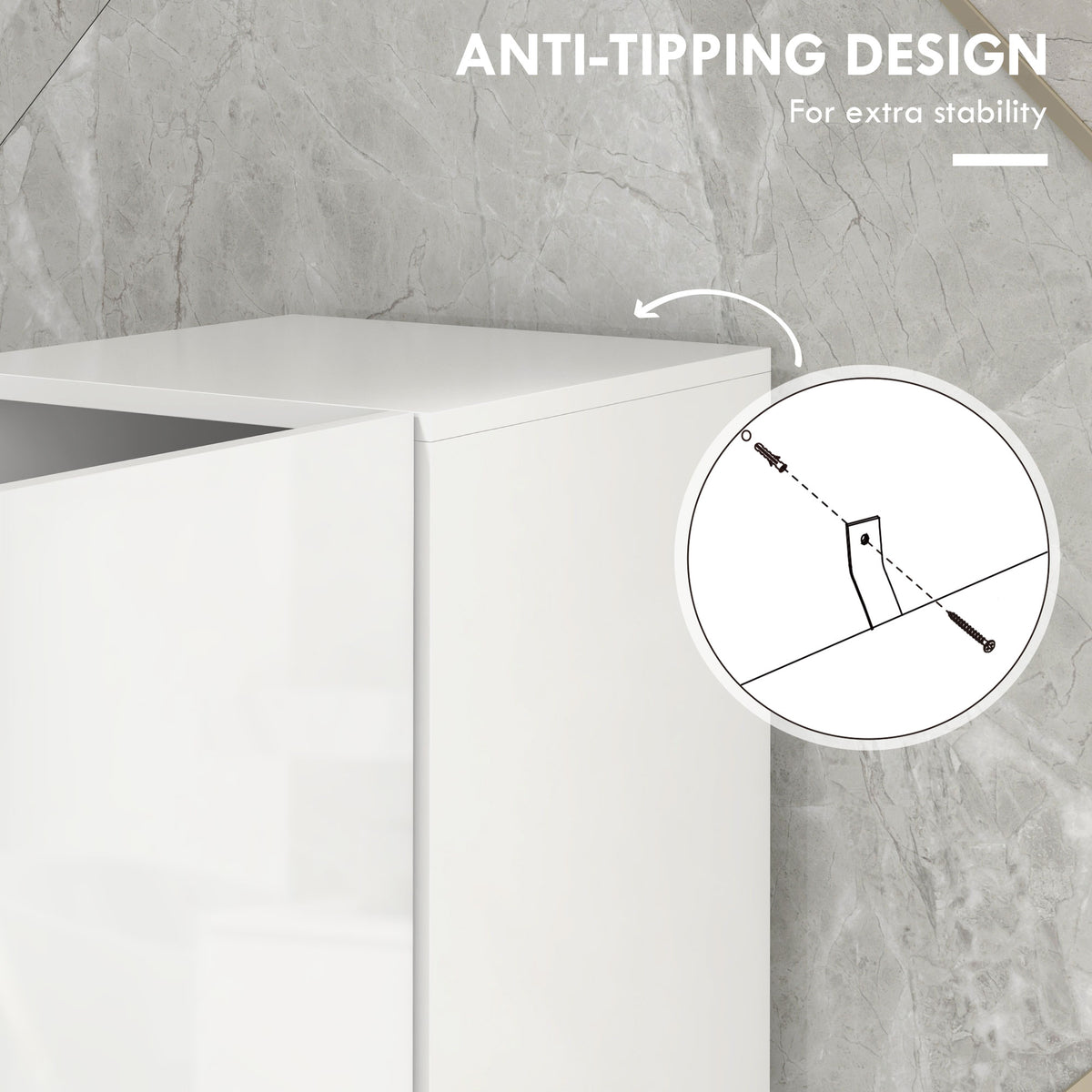 Armoire de salle de bain haute étroite