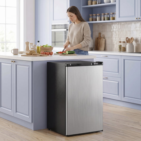 Mini-réfrigérateur compact à une porte avec compartiment congélateur