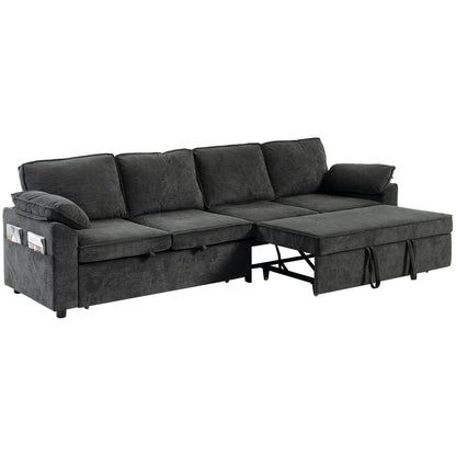 Causeuse convertible double extraction tissu chenille