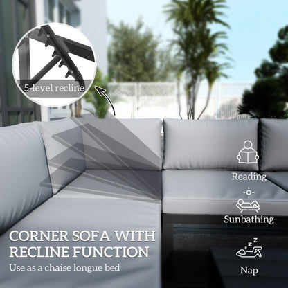 Ensemble mobilier patio 4 pièces inclinable