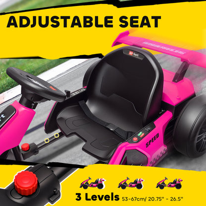 Kart électrique enfant 24V avec siège ajustable