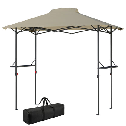 Gazebo de barbecue escamotable UPF 50+ avec 2 tablettes