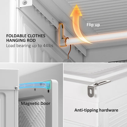 Penderie pliable modulaire avec rangements cubes et tringles