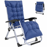 Chaise longue zéro gravité pliante avec coussin amovible