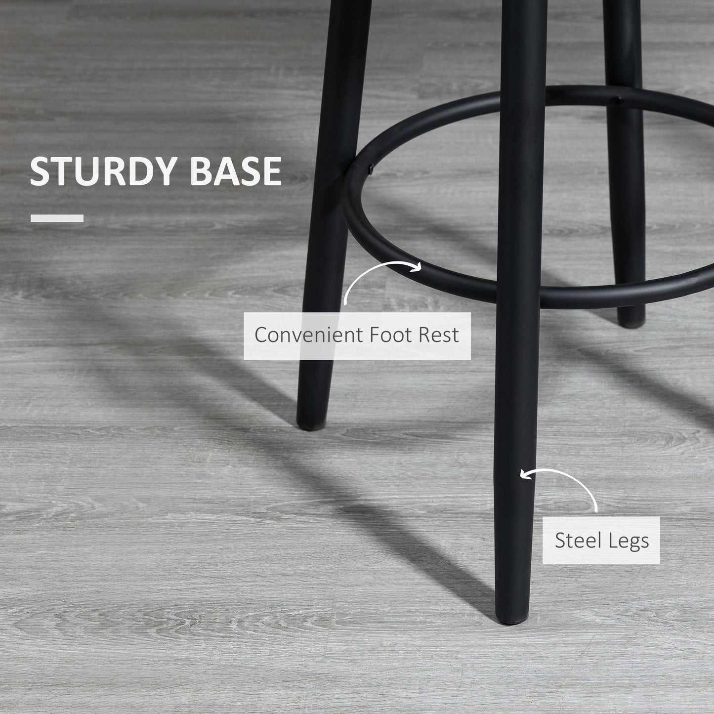 Tabourets de bar pivotants ensemble de 2 extra hauts