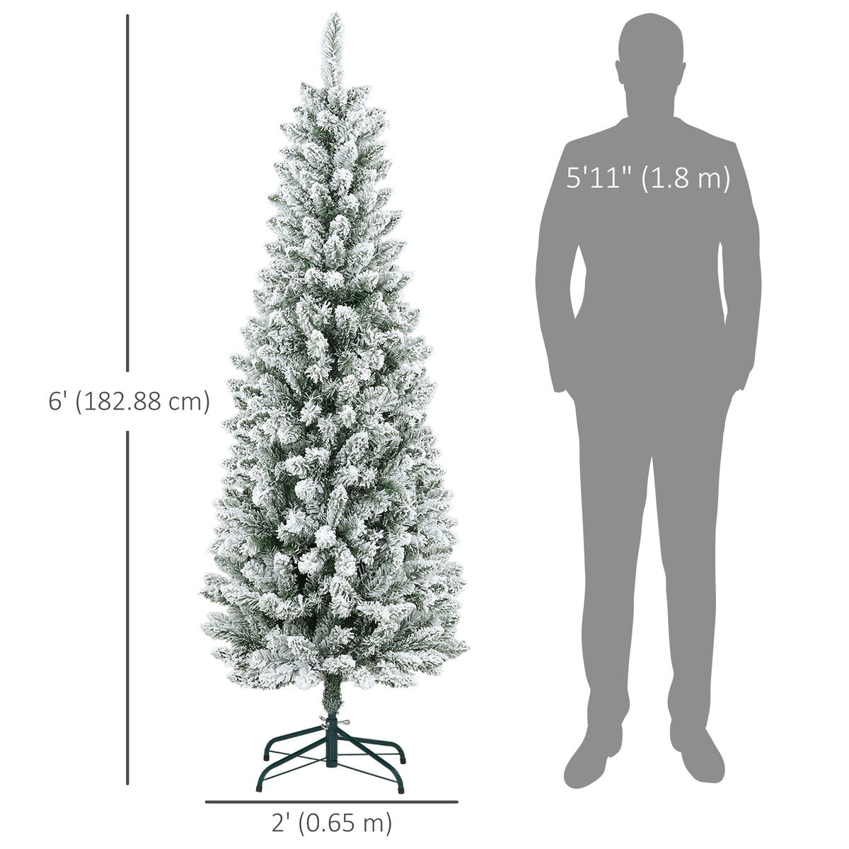 Arbre de Noël crayon floqué