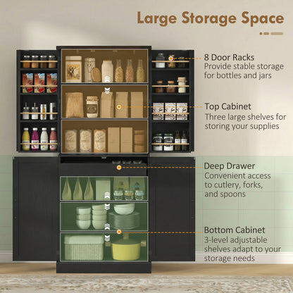 Armoire-garde-manger style fermette 183 cm