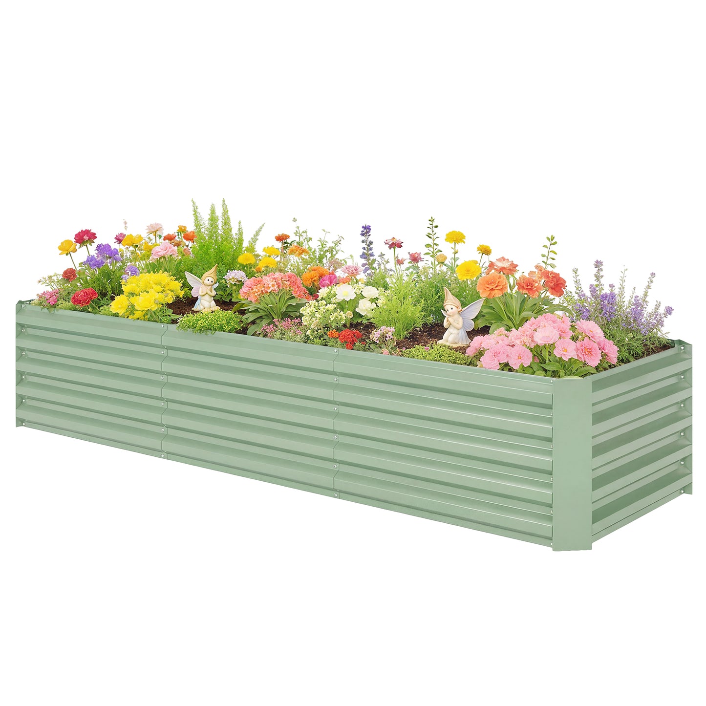 Bac de jardinage surélevé galvanisé 240 x 80 x 45 cm