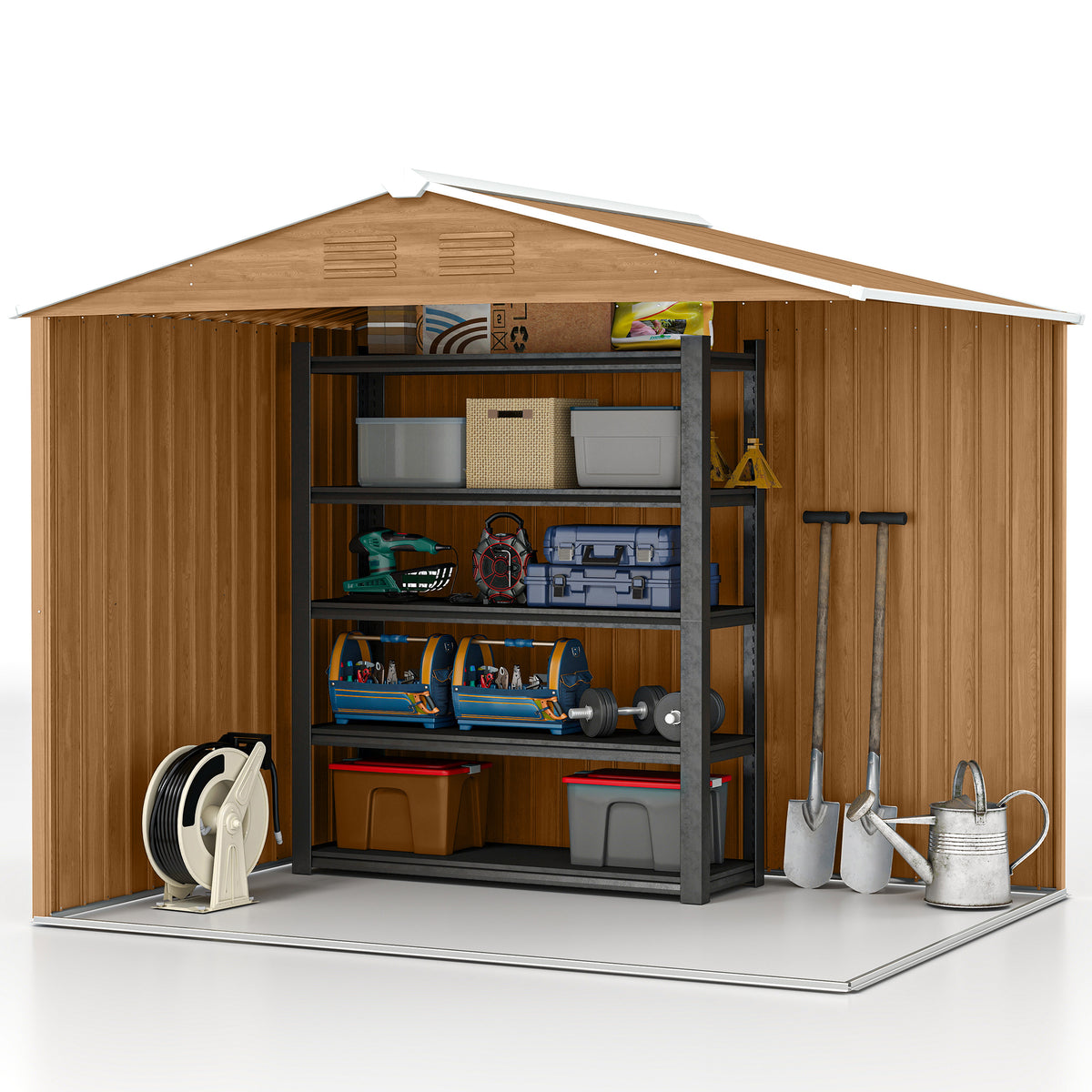 Abri de rangement extérieur 8' x 6' acier galvanisé