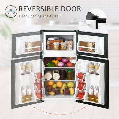Mini réfrigérateur avec congélateur 91 L double zone
