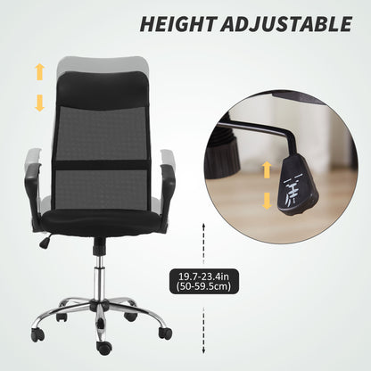 Chaise de bureau ergonomique dossier haut maille
