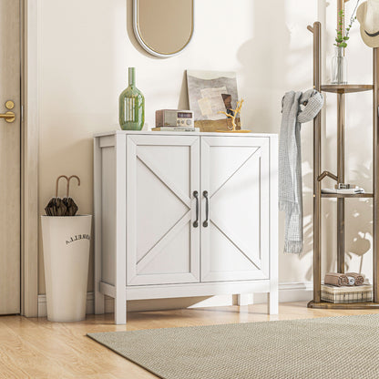 Buffet de cuisine style champêtre avec porte de grange