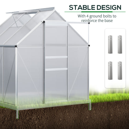 Serre de jardin polycarbonate 183 x 366 x 198 cm