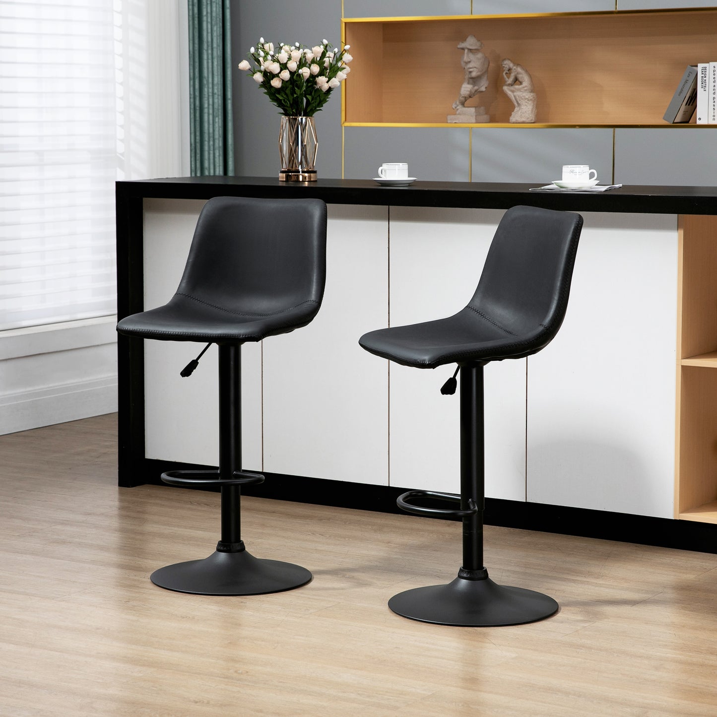 Tabourets de bar ajustables pivotants ensemble de 2
