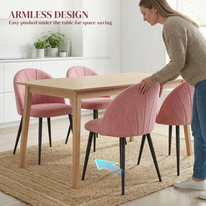 Chaises de salle à manger rembourrées ensemble de 4