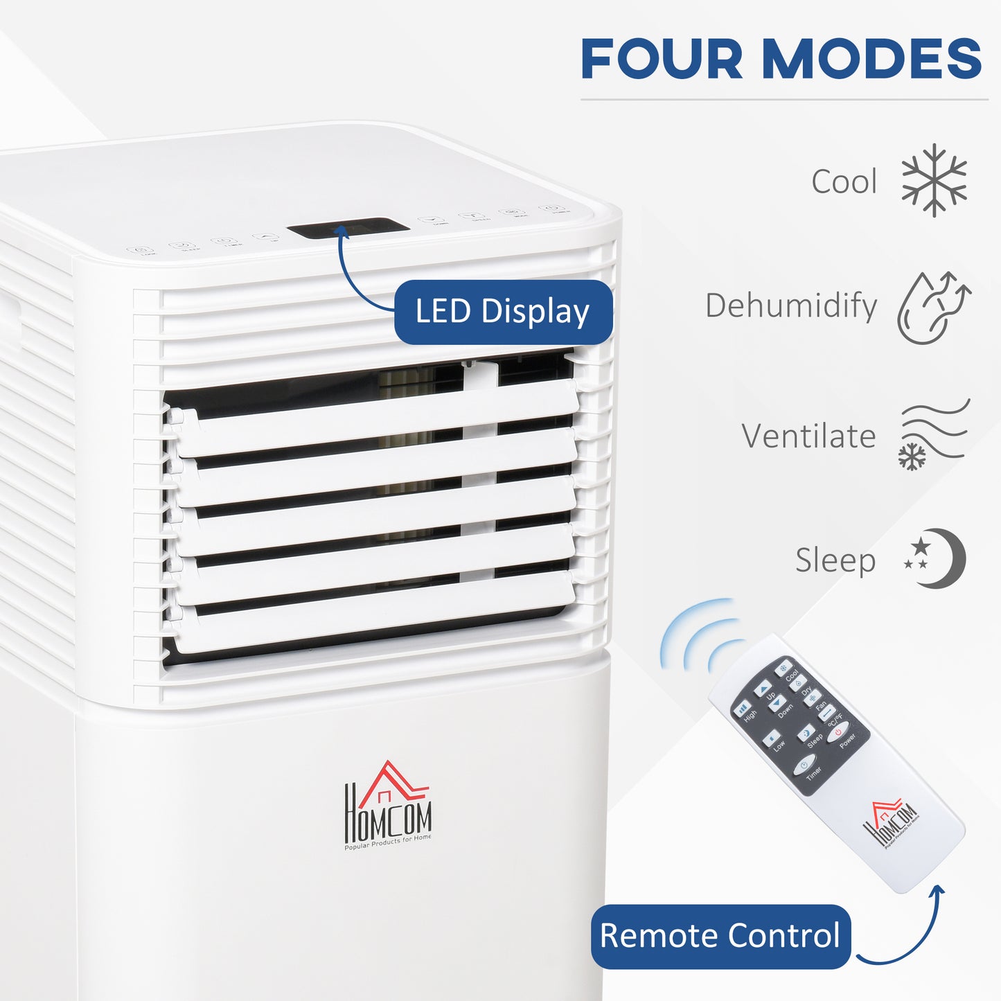 Climatiseur portatif 8000 BTU avec déshumidificateur et télécommande