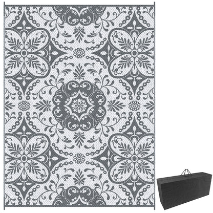 Tapis extérieur réversible 274 x 366 cm avec sac