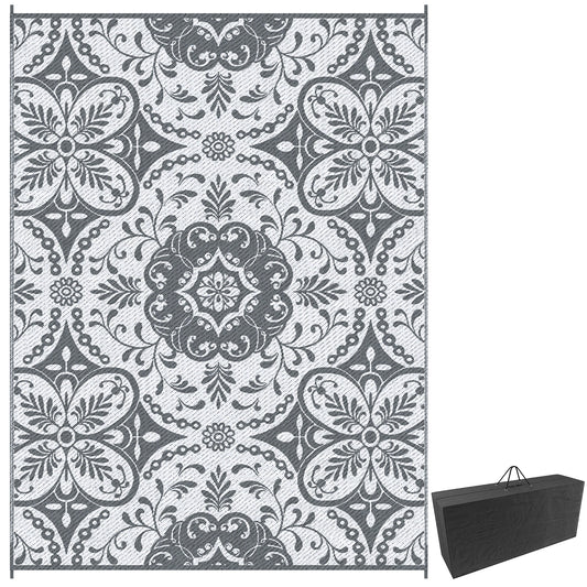 Tapis extérieur réversible 274 x 366 cm avec sac
