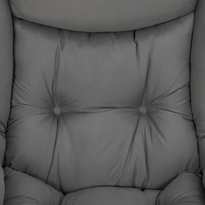 Chaise d'appoint capitonnée avec repose-pieds