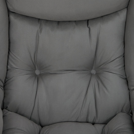 Chaise d'appoint capitonnée avec repose-pieds