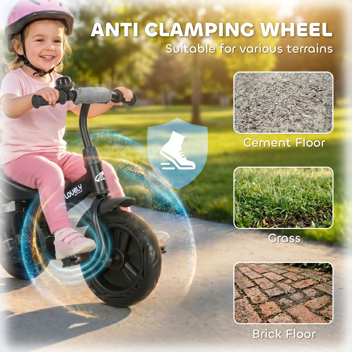 Tricycle 6-en-1 pour tout-petits avec panier et harnais