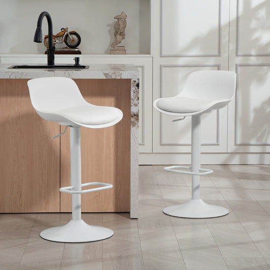 Tabourets de bar réglables pivotants en similicuir lot de 2