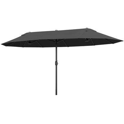 Parasol double face 4,6m avec manivelle acier