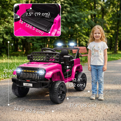 Camion électrique 12V télécommandé pour enfants avec suspension