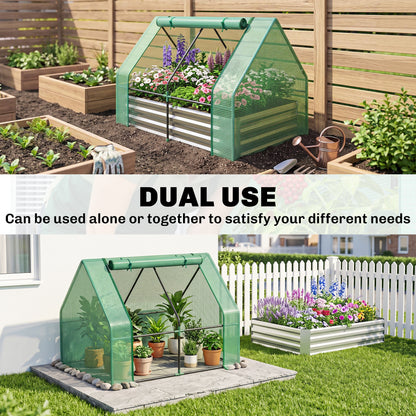 Jardinière surélevée acier serre — gris