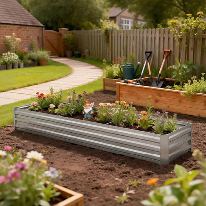Bac surélevé galvanisé 8'x2'x1' pour jardin